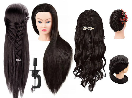 Free-Hair Mannequin Head with Clamp