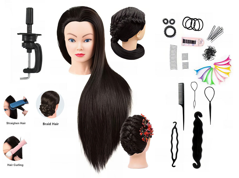 Hairstyling Manequinn and Tools